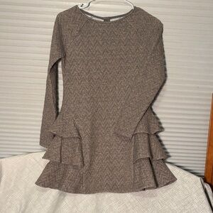 Cat & Jack Gray Chevron Dress NWOT